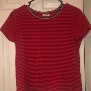Red crop top